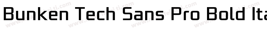 Bunken Tech Sans Pro Bold Italic字体转换